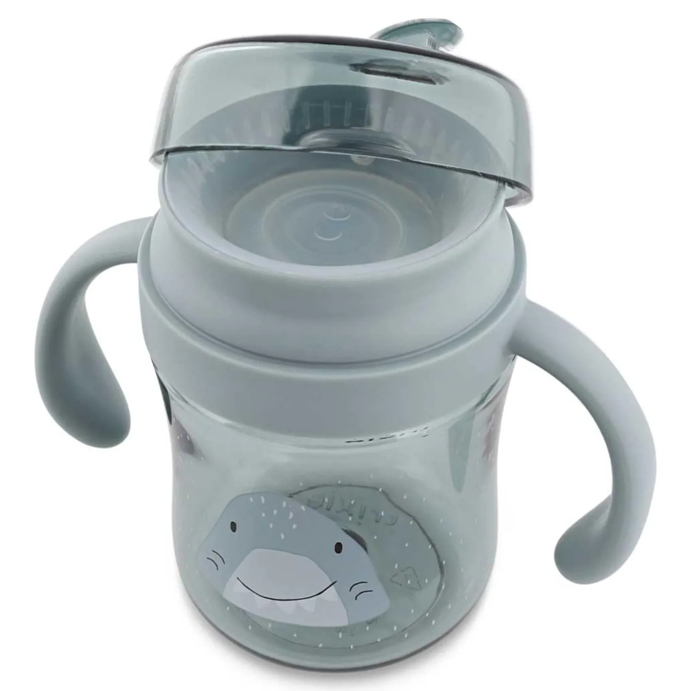 360° Trinkbecher mit Griffen - Mr. Shark
