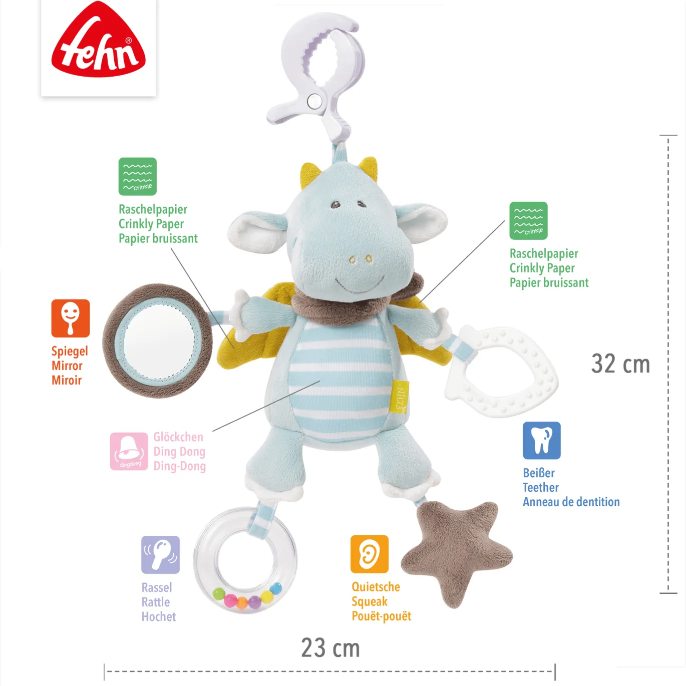 Activity-Drache mit Klemme