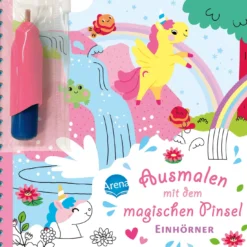 Ausmalen mit dem magischen Pinsel - Einhörner