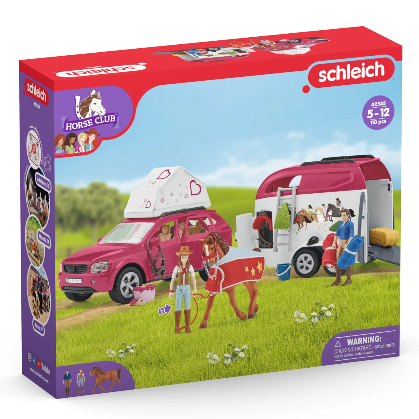 Auto mit Pferdeanhänger
