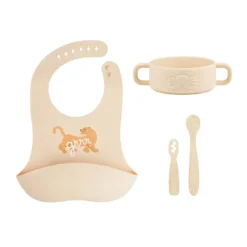 Baby First Meal Silikon Geschirr Set Mini Roar