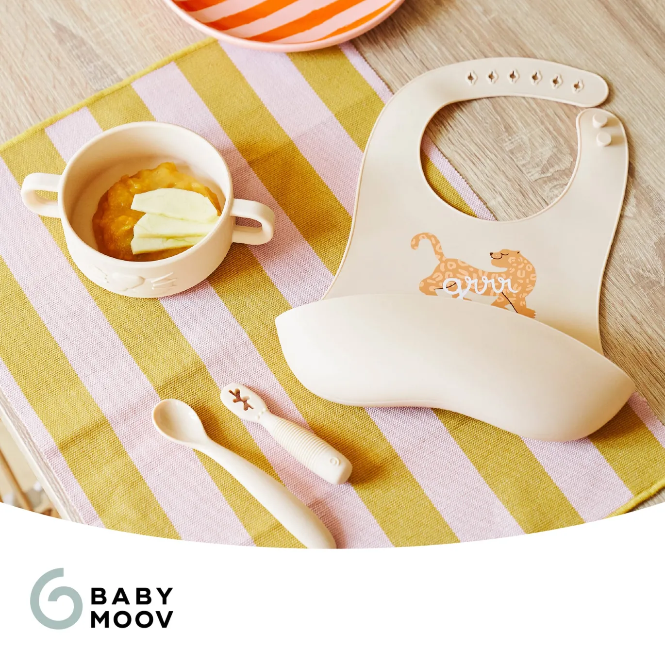 Baby First Meal Silikon Geschirr Set Mini Roar