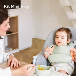 Baby First Meal Silikon Geschirr Set Mini Arty