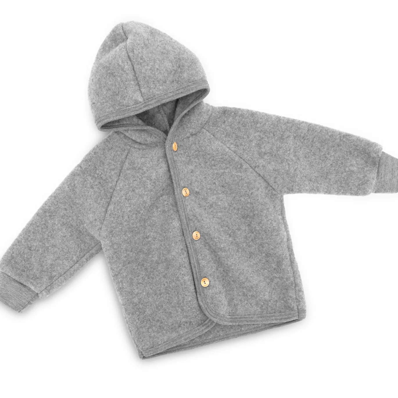 Baby Kapuzenjacke Hellgrau