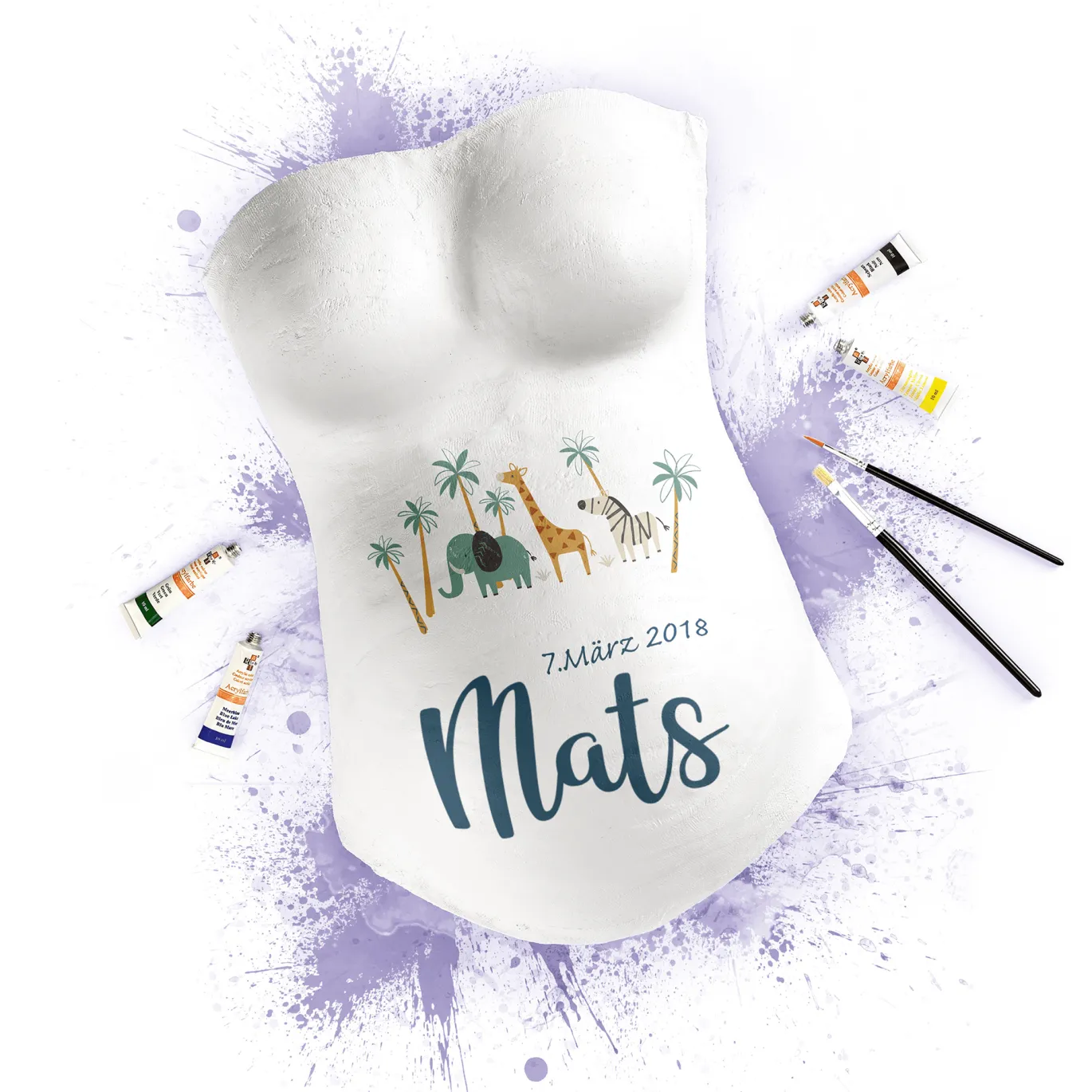 Babybauch-Gipsabdruck-Set