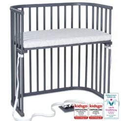 babybay Boxspring schiefergrau lackiert