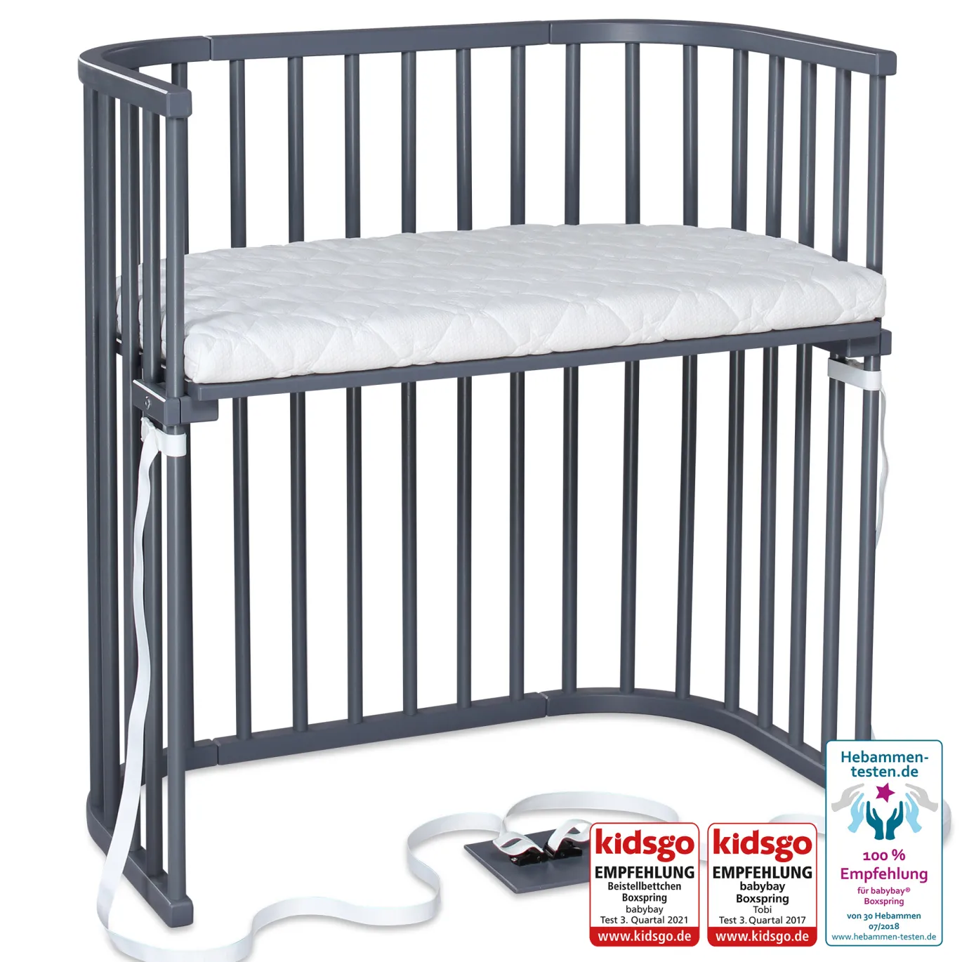 babybay Boxspring schiefergrau lackiert