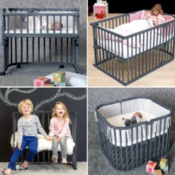 babybay Boxspring schiefergrau lackiert
