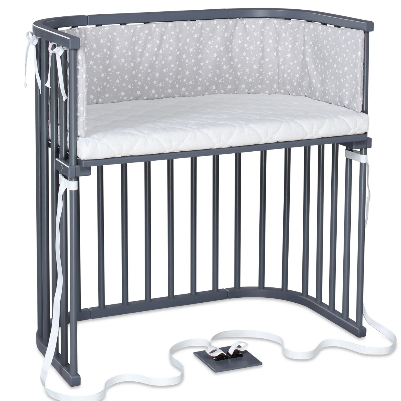 babybay Boxspring schiefergrau lackiert