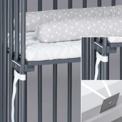 babybay Boxspring schiefergrau lackiert