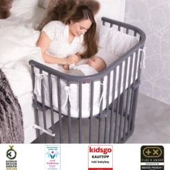 babybay Boxspring schiefergrau lackiert