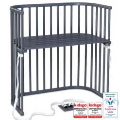babybay Boxspring schiefergrau lackiert