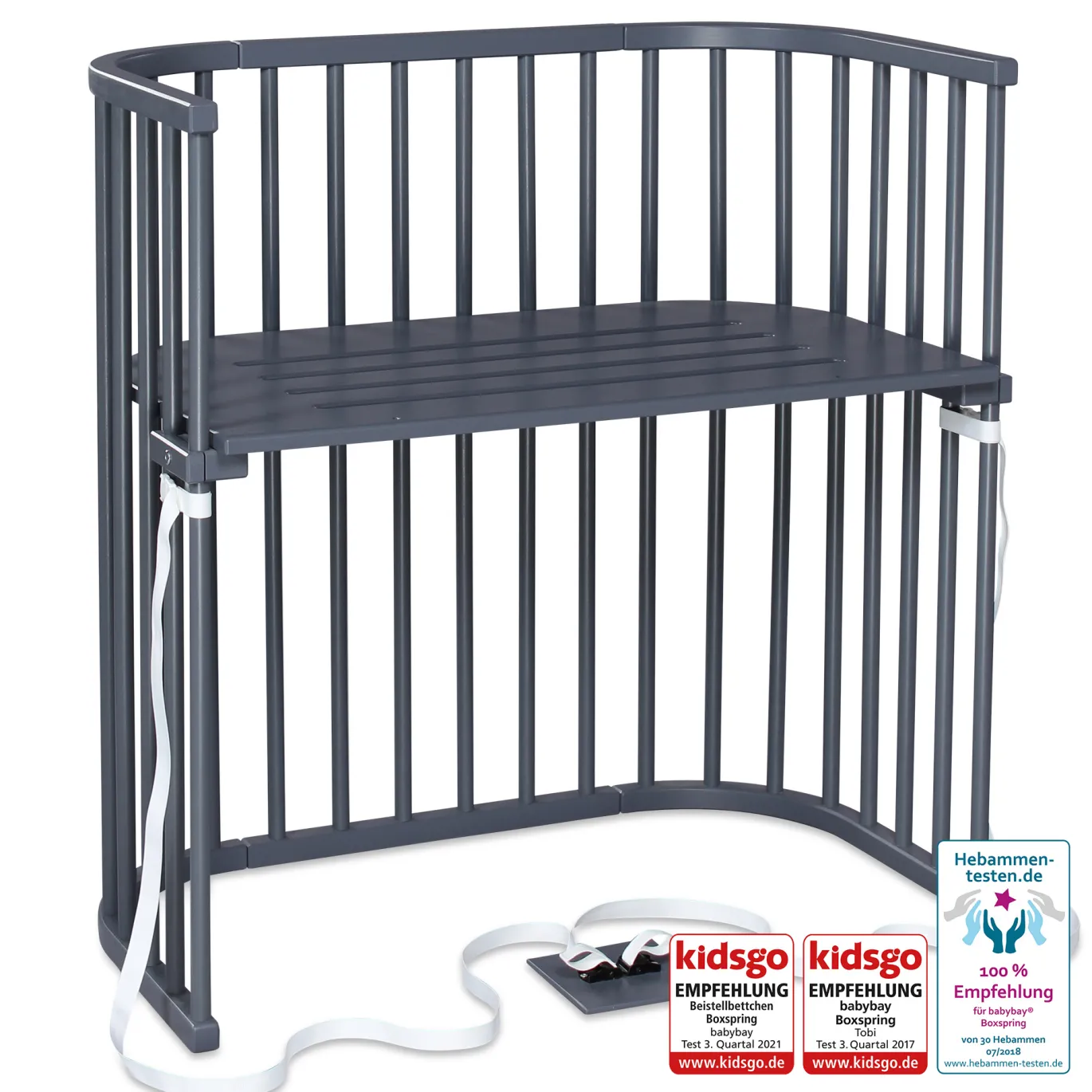 babybay Boxspring schiefergrau lackiert