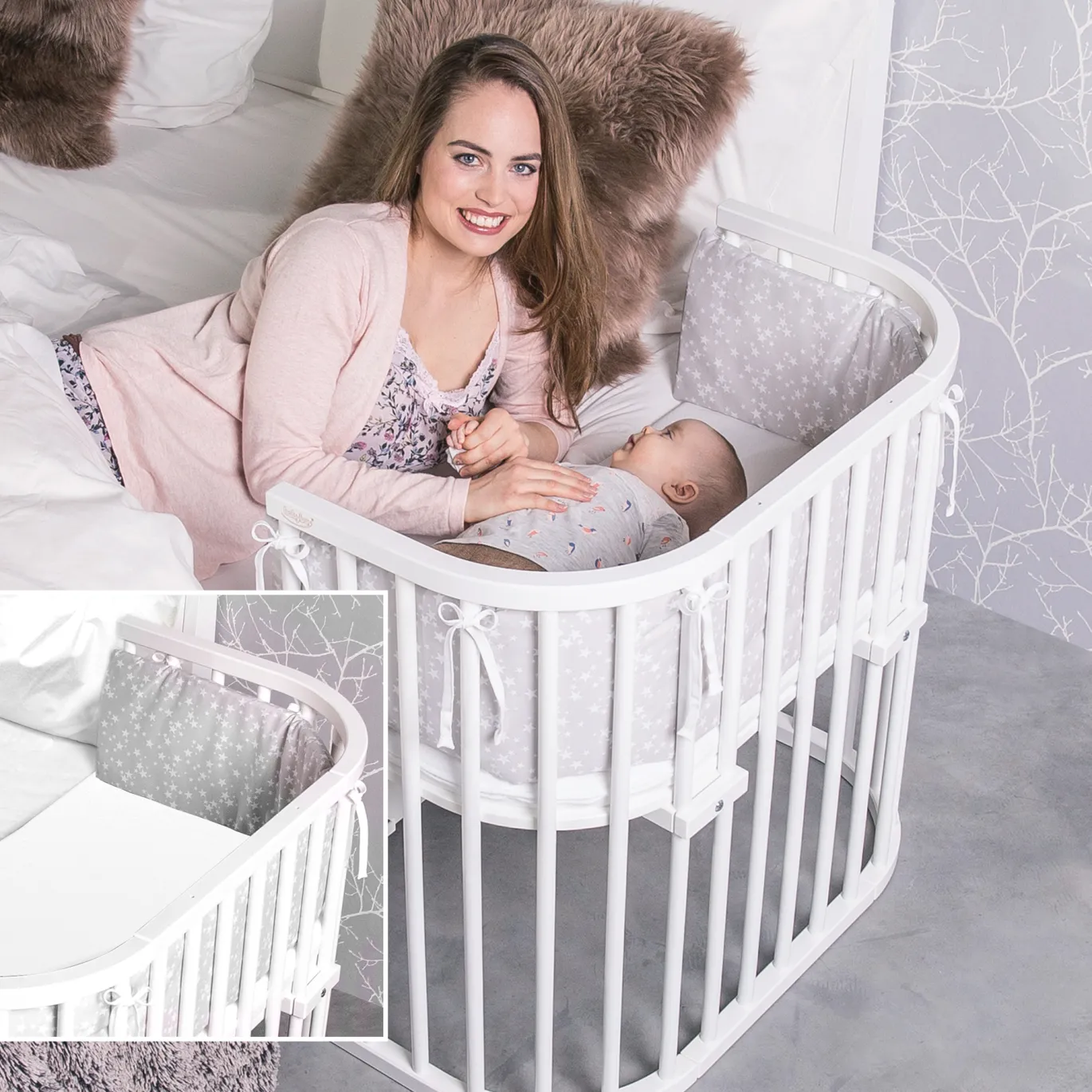 babybay Boxspring weiß lackiert