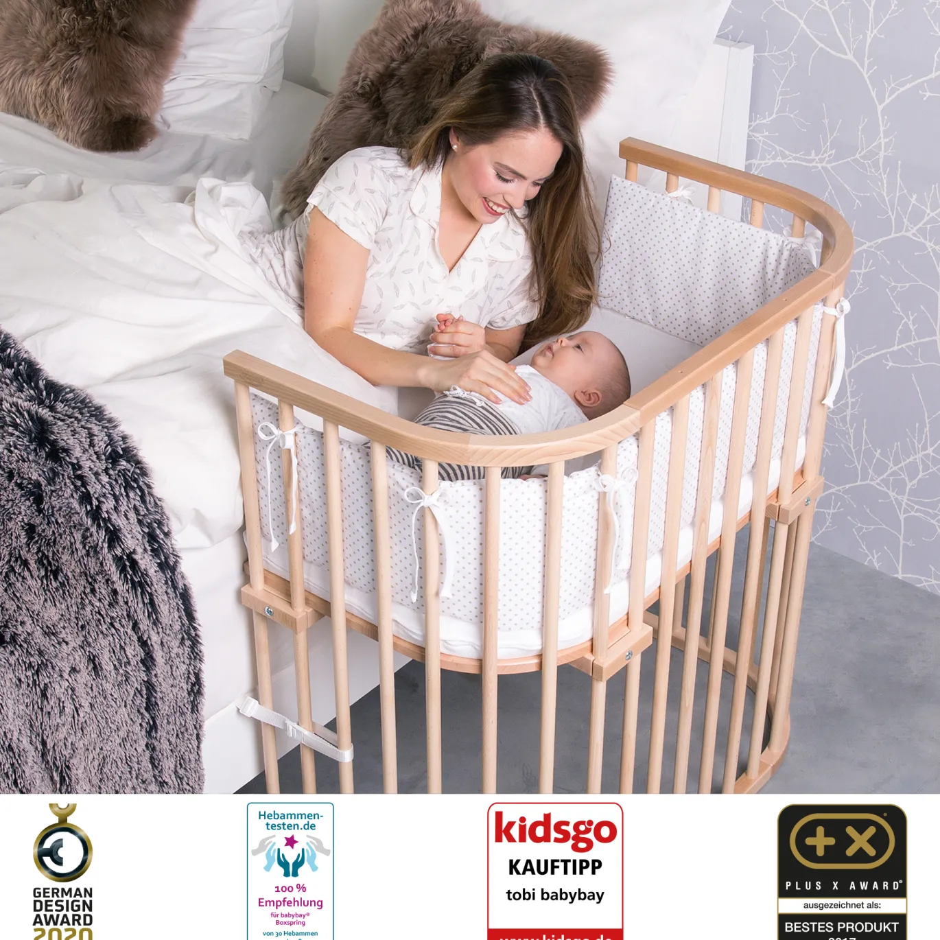 babybay Boxspring XXL natur lackiert