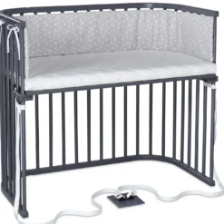 babybay Boxspring XXL schiefergrau lackiert