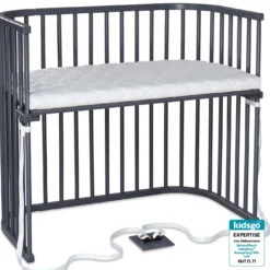 babybay Boxspring XXL schiefergrau lackiert