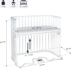babybay Boxspring XXL weiß lackiert