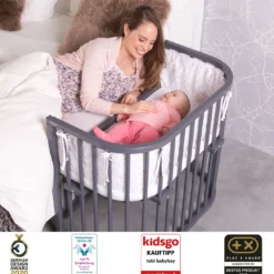 Babybay Maxi Comfort Plus schiefergrau lackiert
