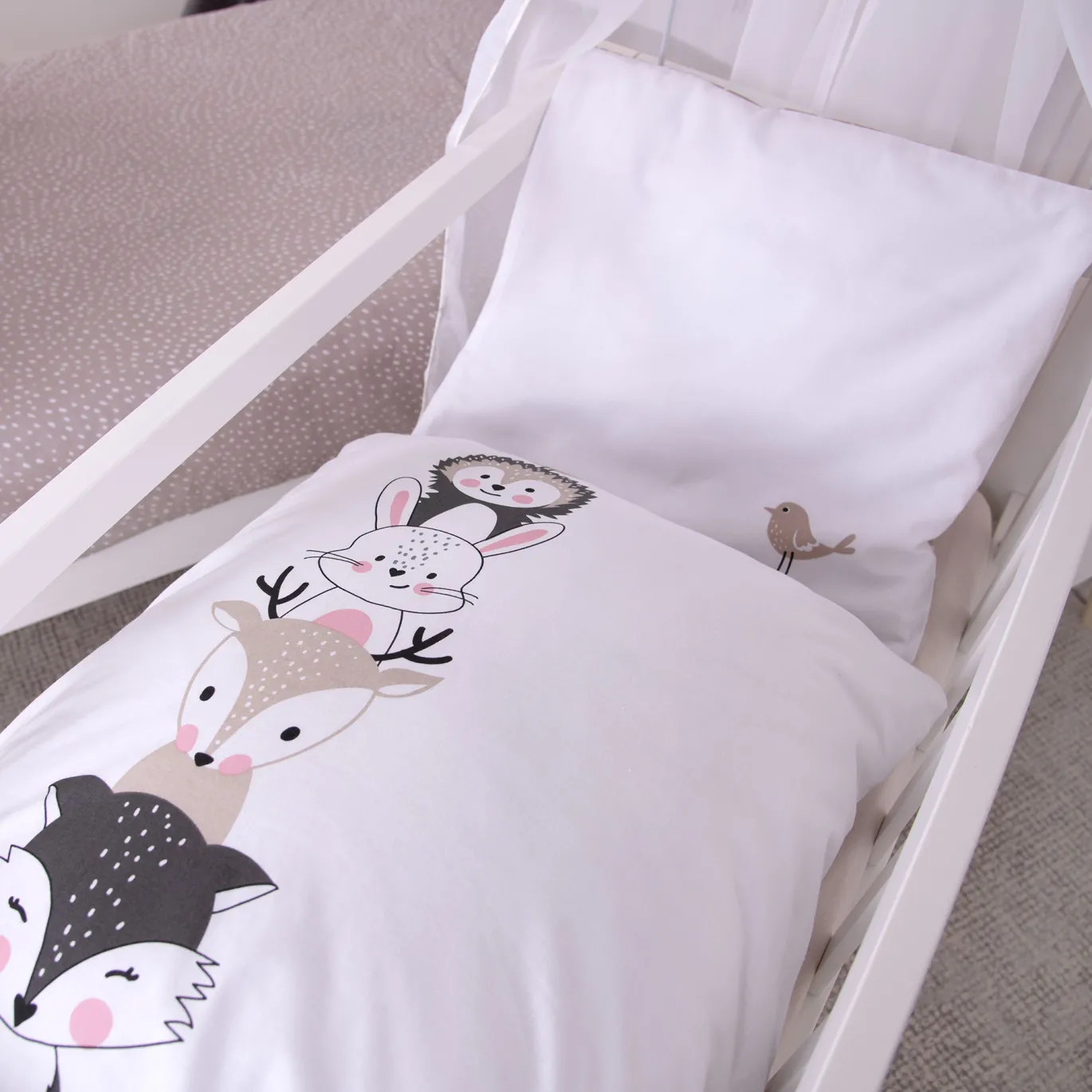 babybest® Wiegen- und Wagenbettwäsche-Set ‘Woodland Crew’