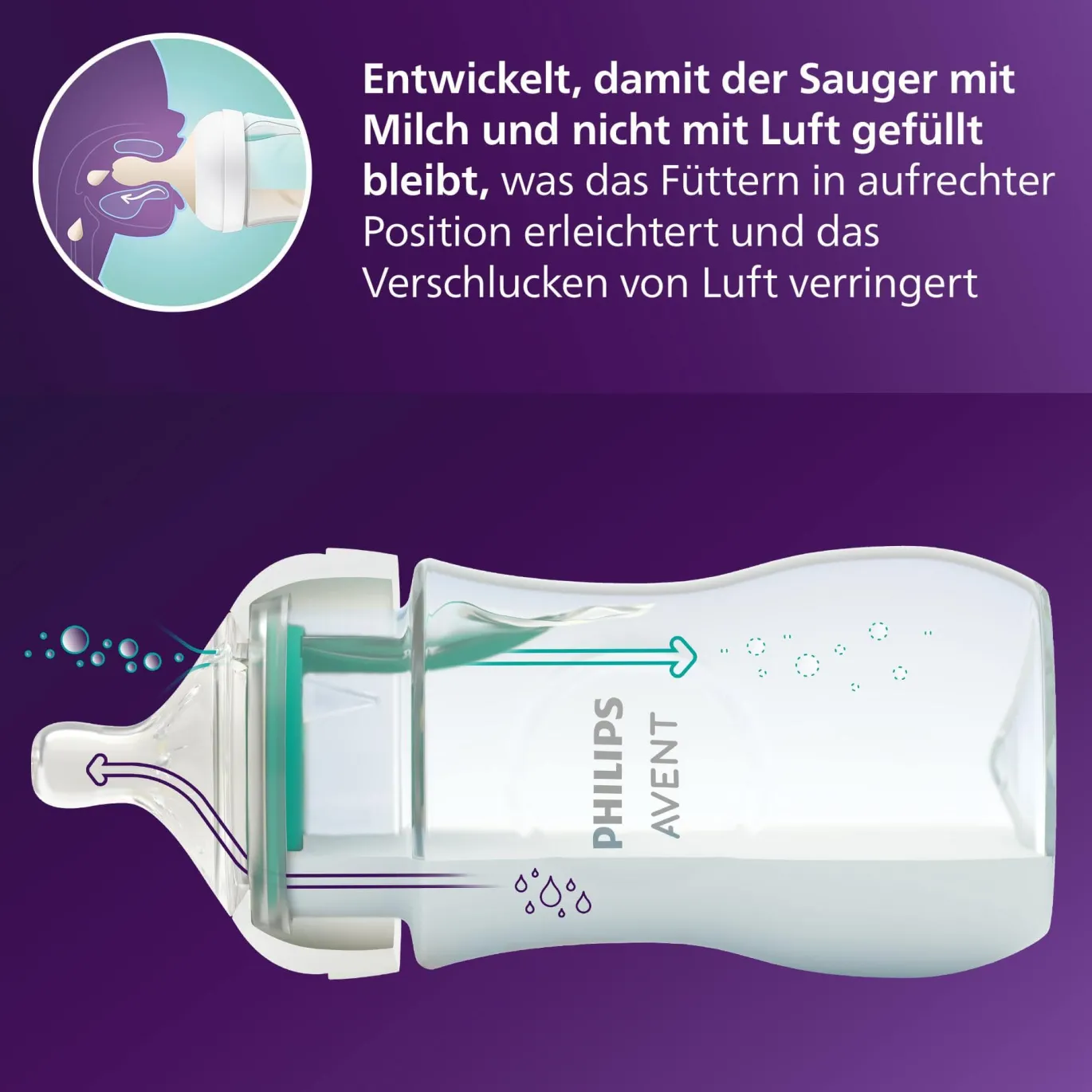 Babyflasche Natural Response AirFree Gr.2 125ml SCY670/01