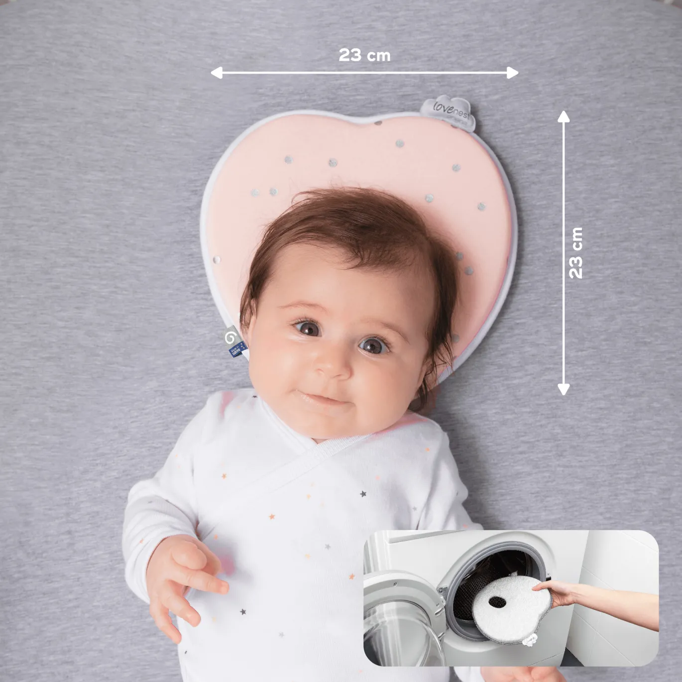 Babykopfkissen Lovenest Original Pinky