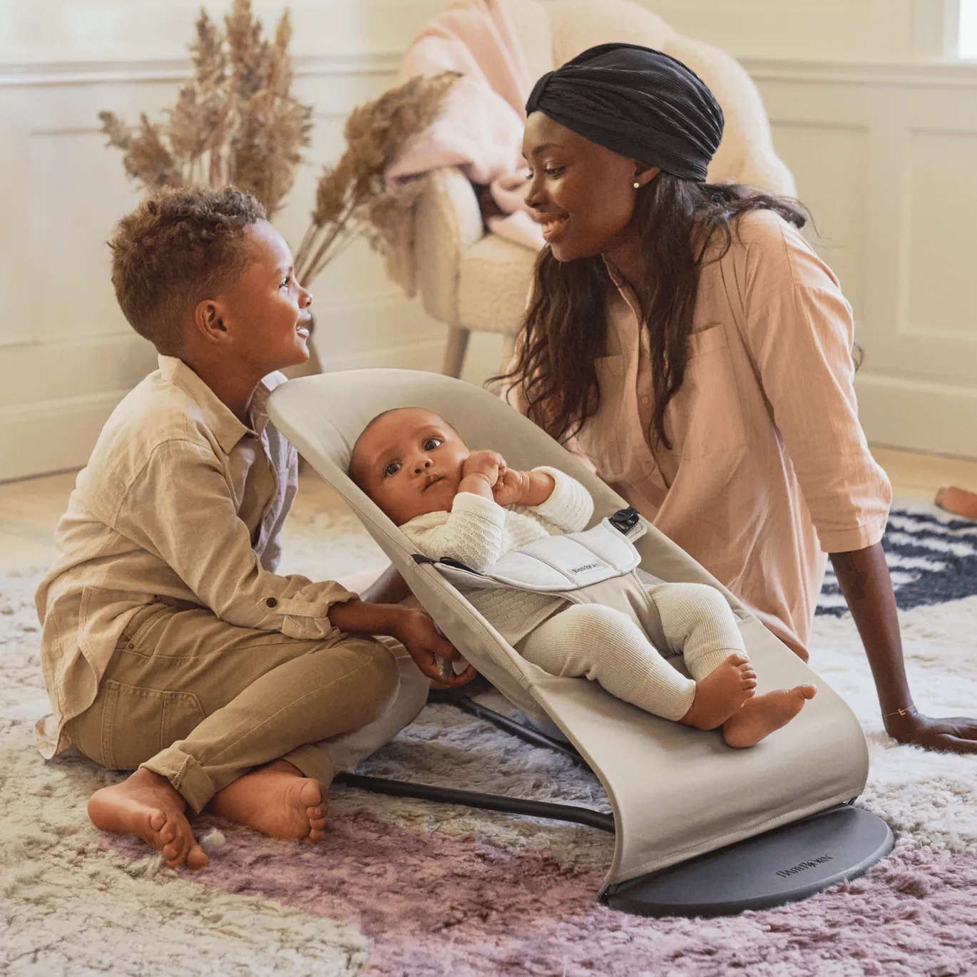 Babywippe Balance Soft Beige/Grey