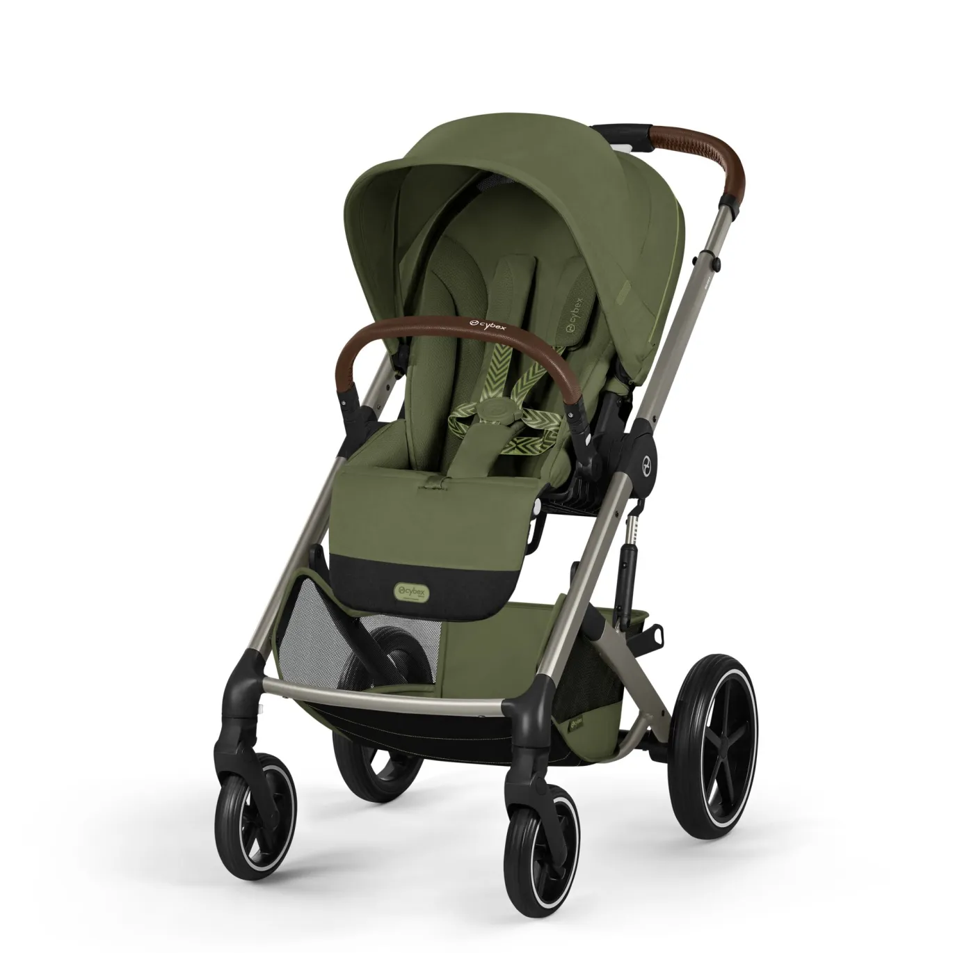 Balios S Lux & faltbare Wanne Moss Green mit Rahmen in Taupe 26