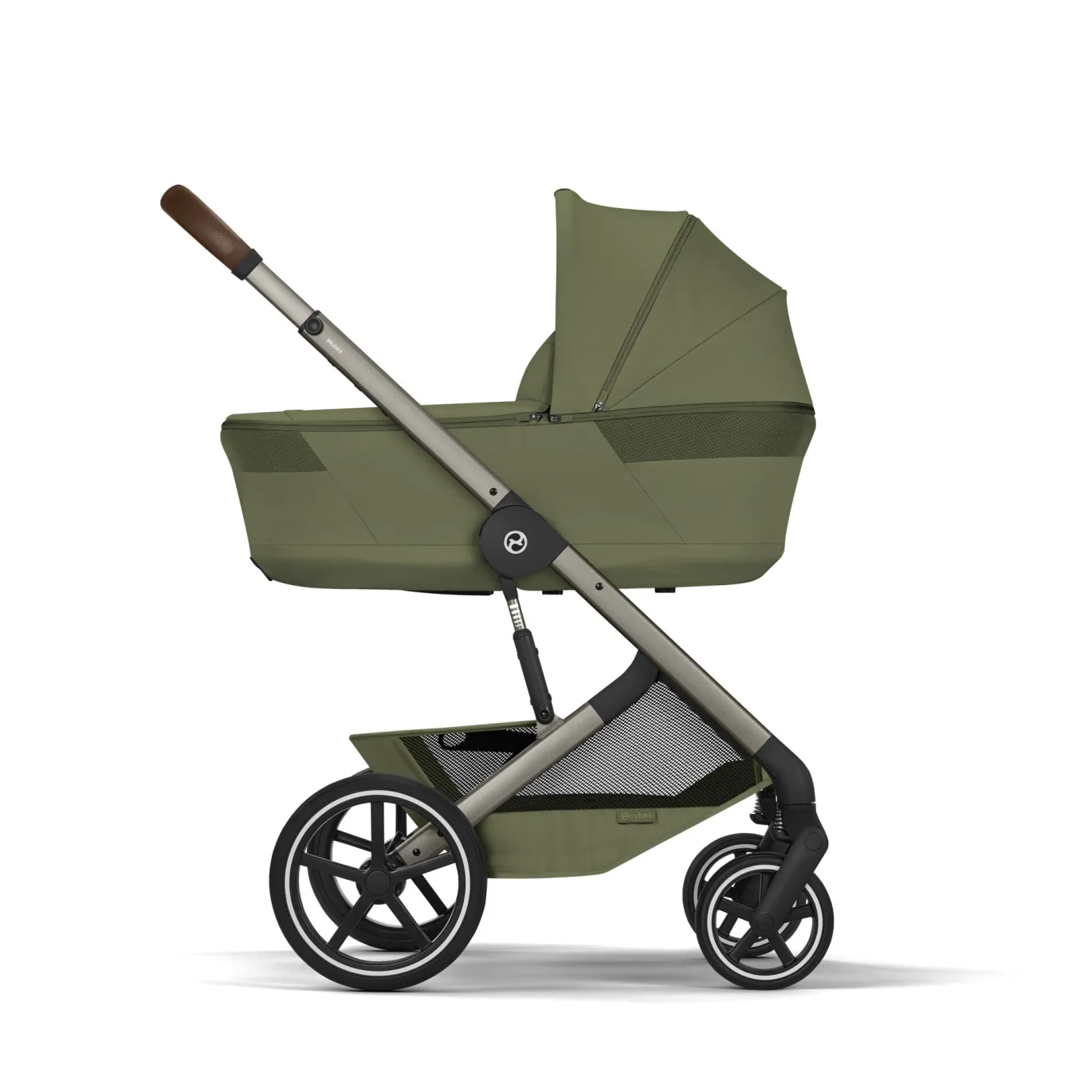 Balios S Lux & faltbare Wanne Moss Green mit Rahmen in Taupe 26