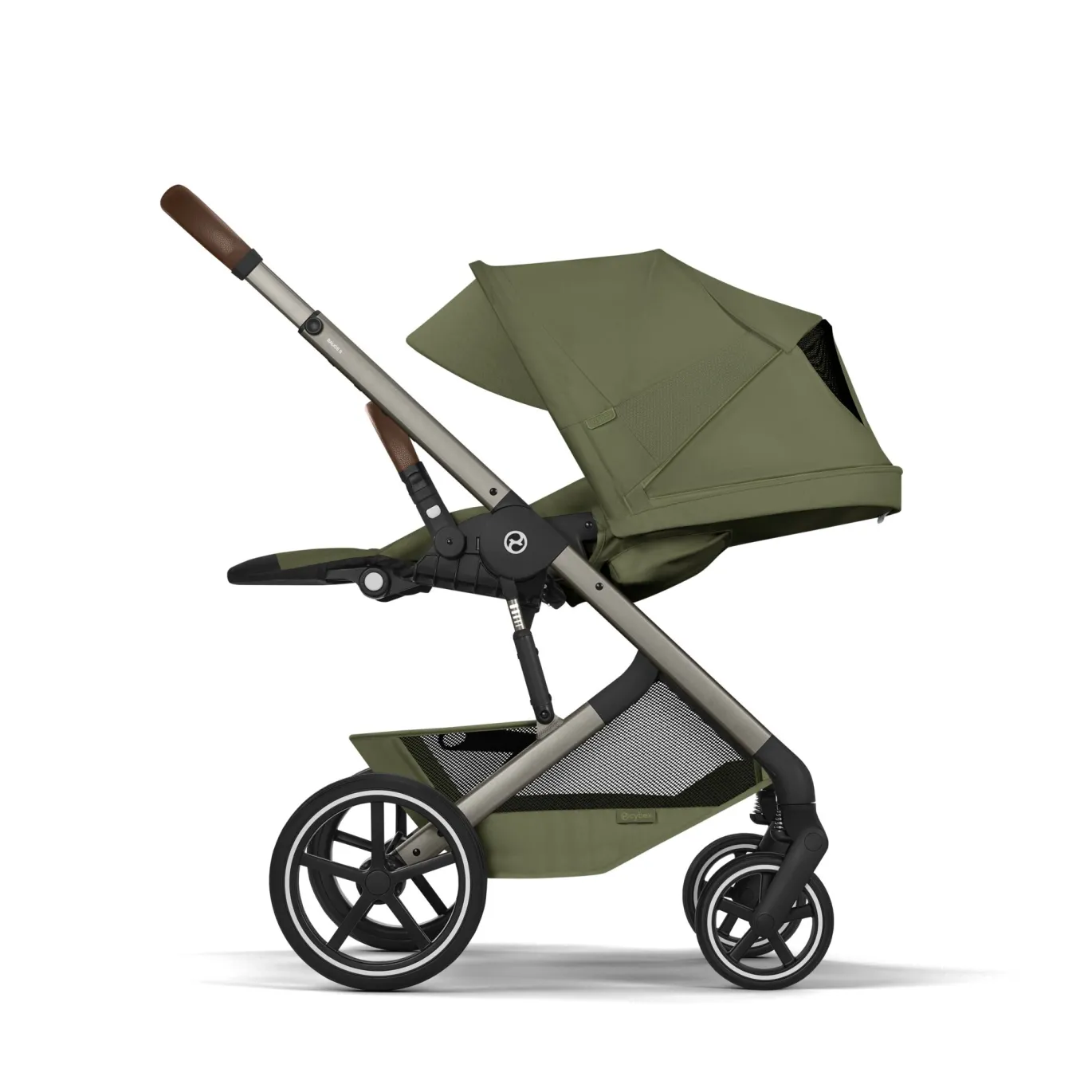 Balios S Lux & faltbare Wanne Moss Green mit Rahmen in Taupe 26