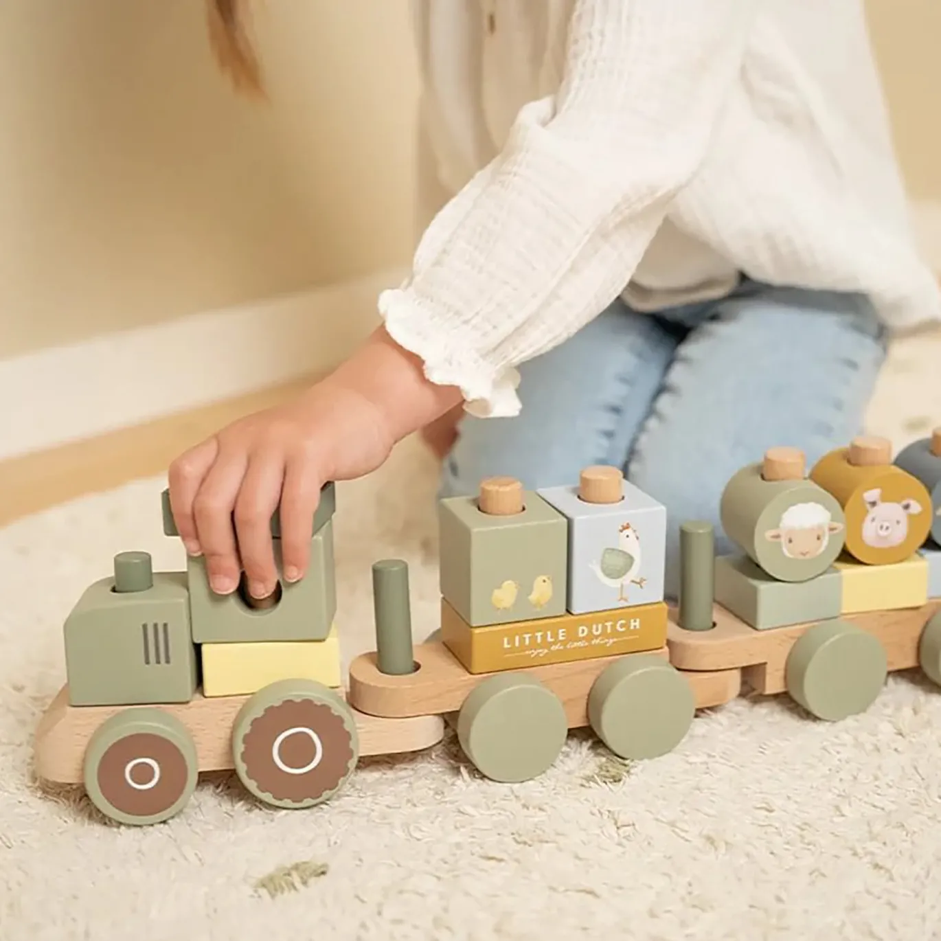 Bauklotzzug Traktor Little Farm