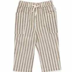 Baumwoll/Leinen-Hose Streifen