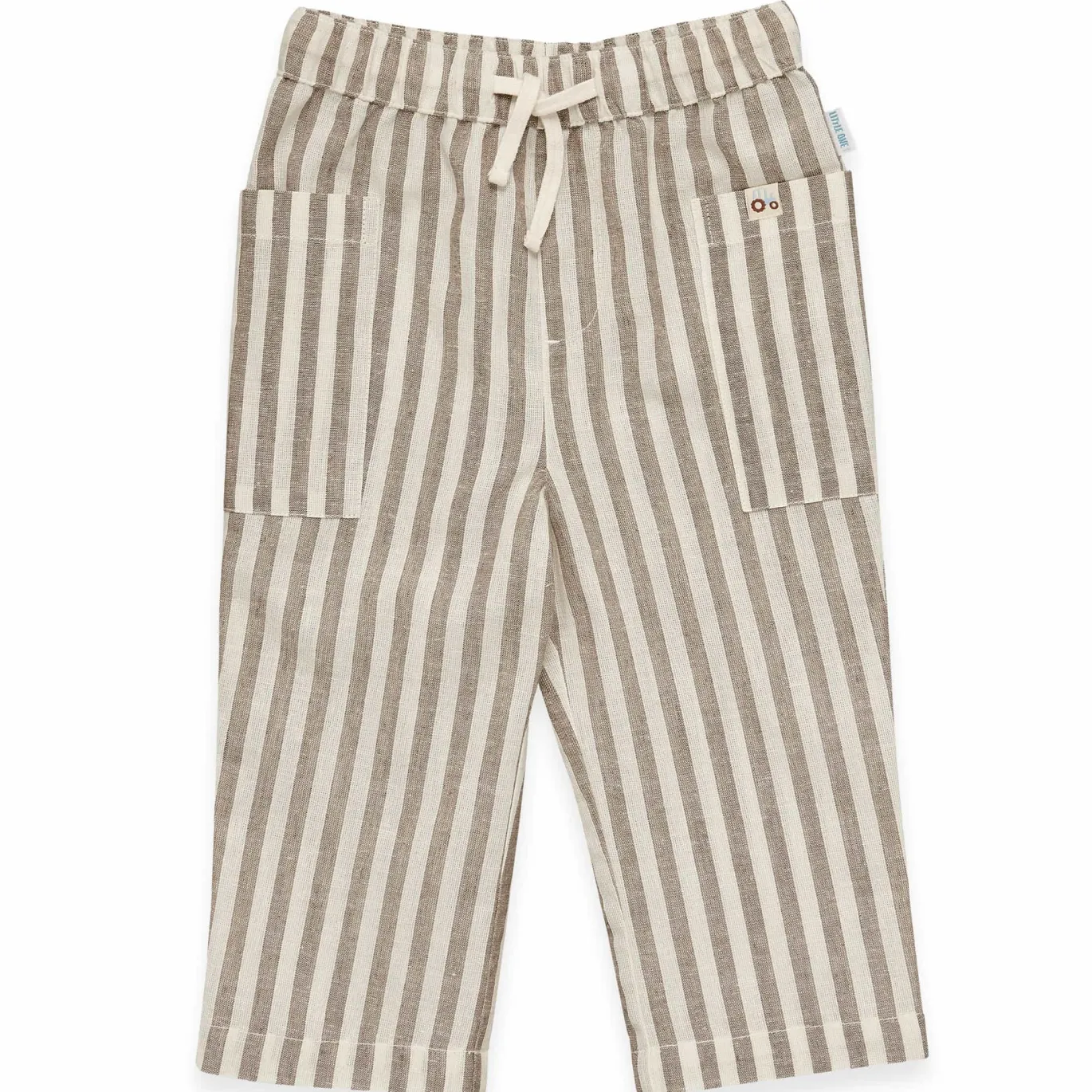 Baumwoll/Leinen-Hose Streifen