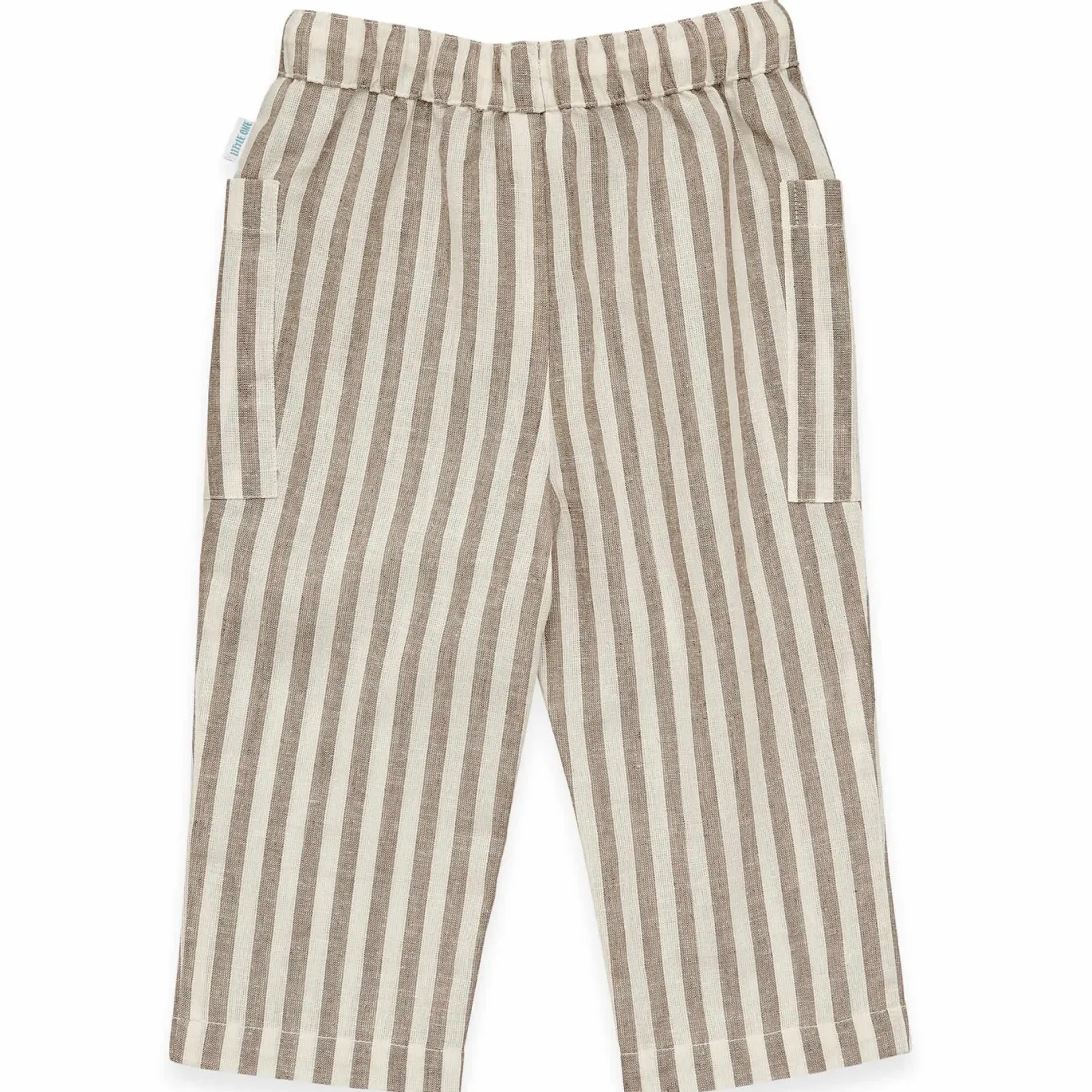Baumwoll/Leinen-Hose Streifen