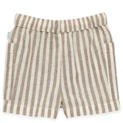 Baumwoll/Leinen-Shorts Streifen