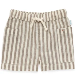 Baumwoll/Leinen-Shorts Streifen