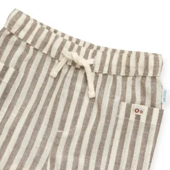 Baumwoll/Leinen-Shorts Streifen