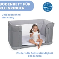 Beistellbett NEXT2ME Forever Ash Grey