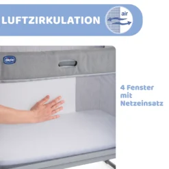Beistellbett NEXT2ME Forever Ash Grey