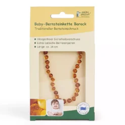 Bernsteinkette Barock congac