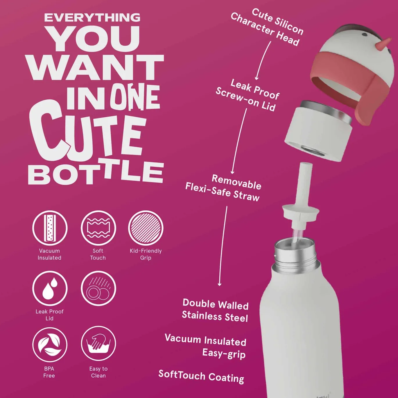 Bestie Trinkflasche Schneemann