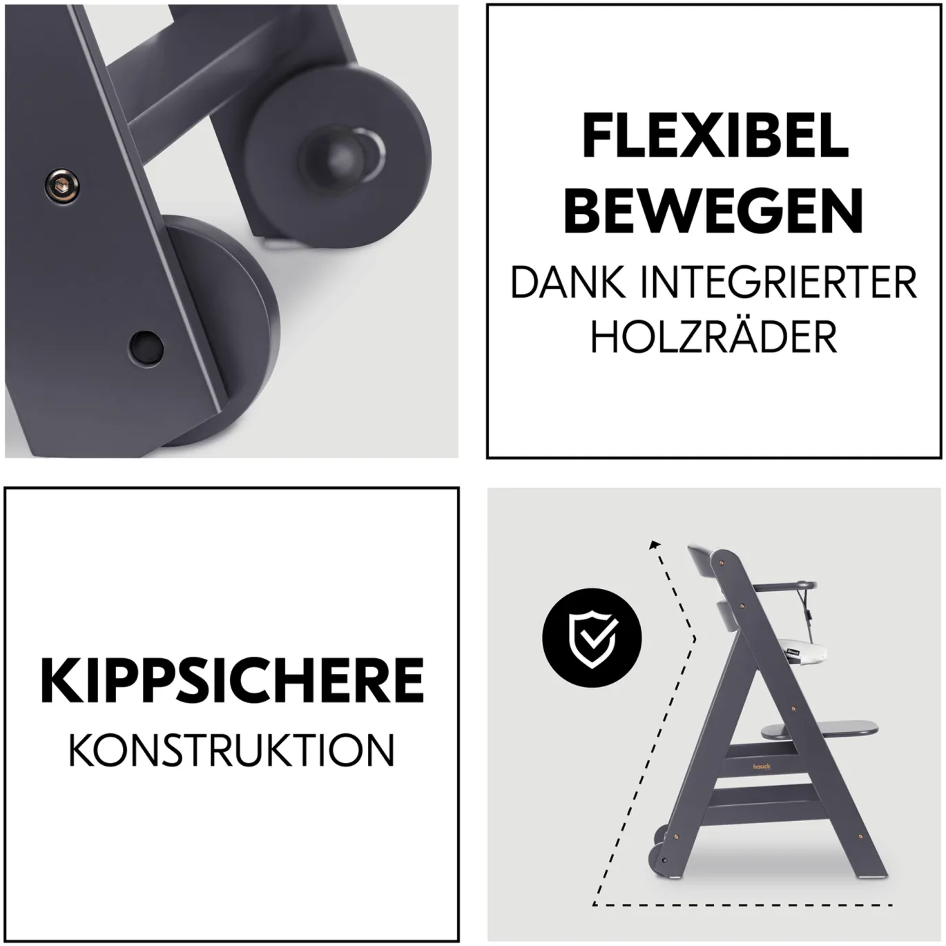 Beta+ Dark Grey mit Sitzauflage