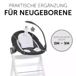 Beta Newborn Set - White Melange Charcoal