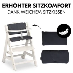 Beta+ White mit Sitzauflage Anthrazit