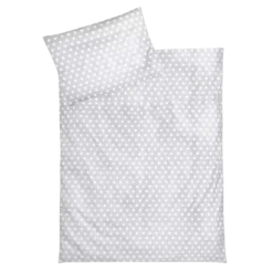 Bettwaesche Sterne Grau 100x135 cm