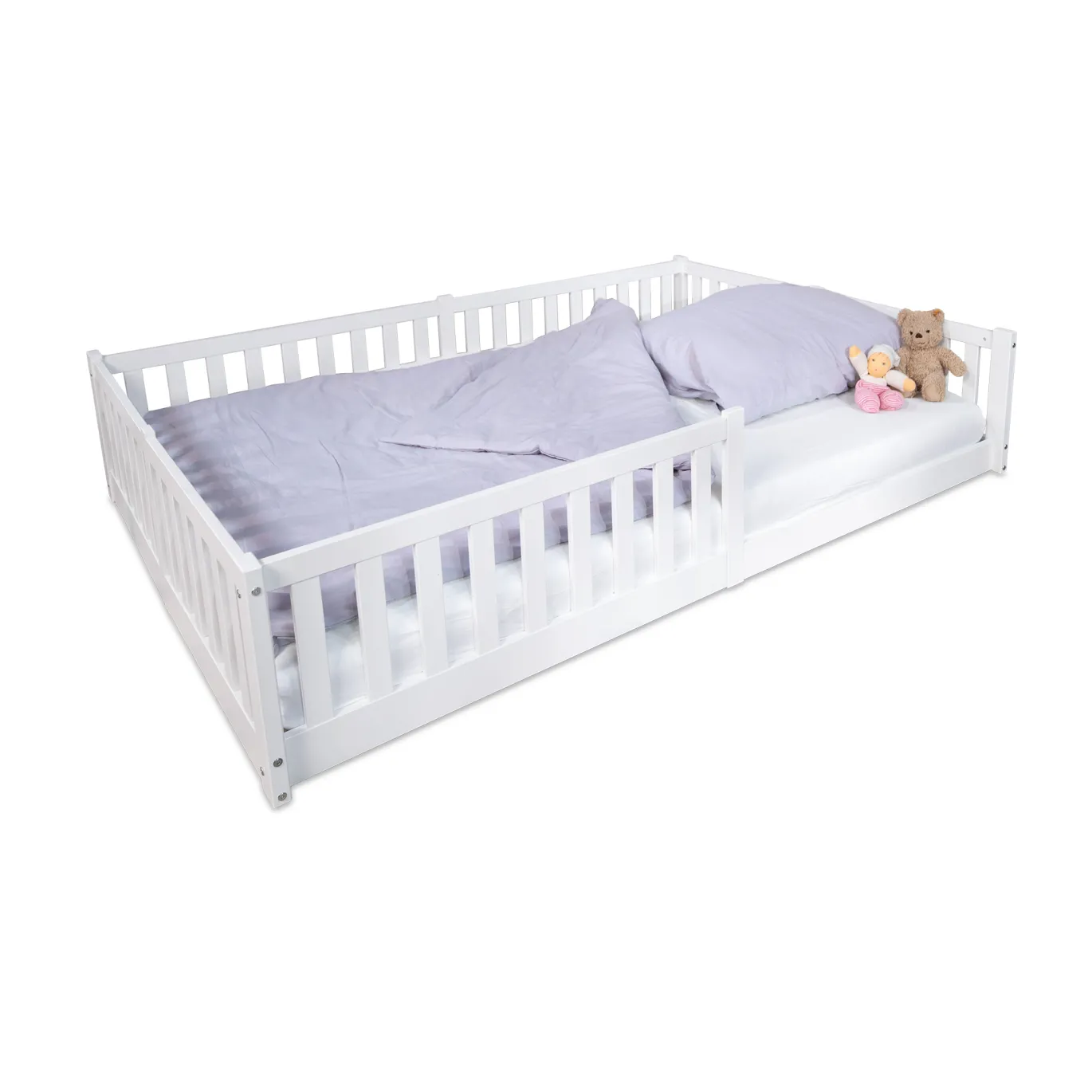 Bodenbett ENNO Weiß 140 x 200