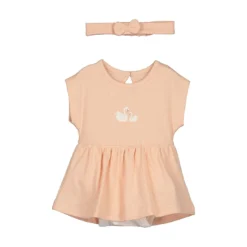 Body-Kleid mit Haarband Schwan