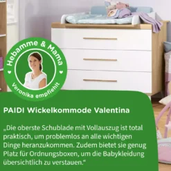 Breite Wickelkommode Valentina