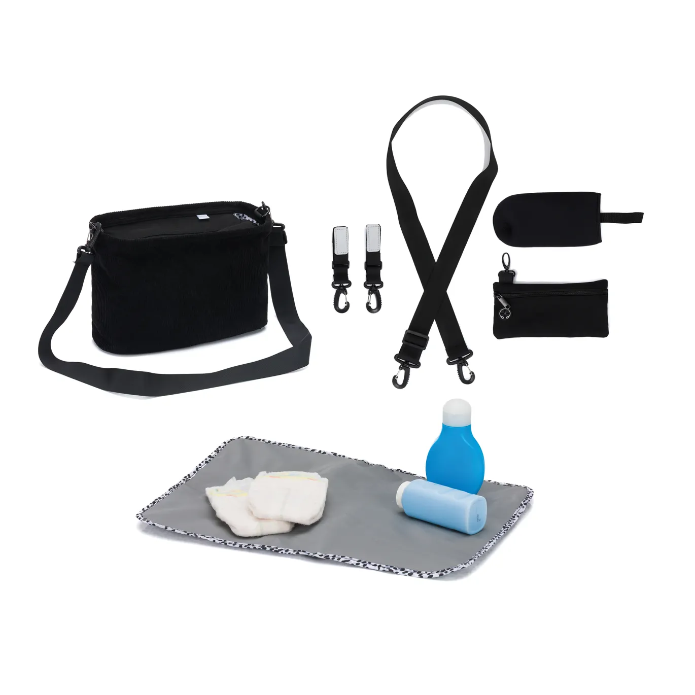 Buggy-Tasche Cordy Schwarz