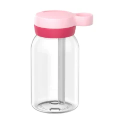 Campus Trinkflasche mit Trinkhalm 450 ml - Cool pink